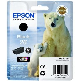 Epson Tinteiro Preto Série 26 Urso Polar Tinta Claria Premium (c/alarme RF+AM) - C13T26014022