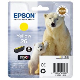 Epson Tinteiro Amarelo Série 26 Urso Polar Tinta Claria Premium (c/alarme RF+AM) - C13T26144022
