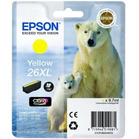 Epson Tinteiro Amarelo Série 26XL Urso Polar Tinta Claria Premium (c/alarme RF+AM) - C13T26344022