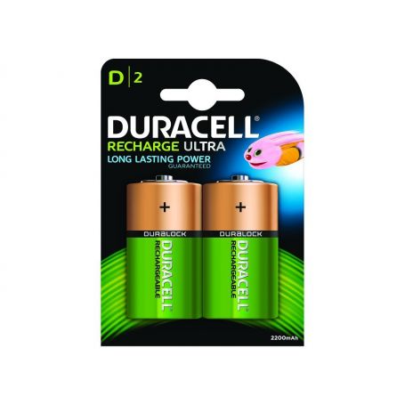 Battery General  NiMH - Duracell Rechargeable D Size 2 Pack HR20