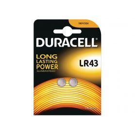Battery General  Alkaline - Duracell 1.5V Cell (Pack of 2) LR43