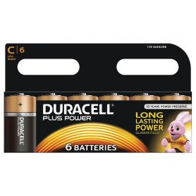 Battery General  Alkaline - Duracell Plus C Size 6 Pack MN1400B6