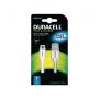 Cable USB  1m - Duracell Sync/Charge Cable 1 Metre White USB5013W