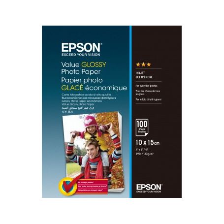 Epson Value Glossy Photo Paper 10x15cm 100 sheet - C13S400039