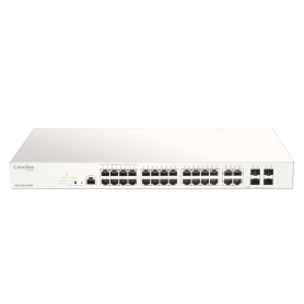 D-link 28-Port Gigabit PoE+ Nuclias Smart Managed Switch including 4x 1G Combo Ports, 370W (With 1 Year License) - DBS-2000-28MP