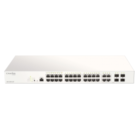 D-link 28-Port Gigabit PoE+ Nuclias Smart Managed Switch including 4x 1G Combo Ports, 193W (With 1 Year License) - DBS-2000-28P