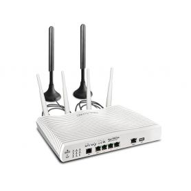 Router Draytek 4G/LTE Cat.6 com 2 slots para cartão SIM incorporado, com modem ADSL 2/2+ incorporado (DT-V2865 L ac A)