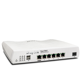 Router Draytek 4G/LTE Cat.6 com 2 slots para cartão SIM incorporado, com modem ADSL 2/2+ incorporado (DT-V2865 L A)