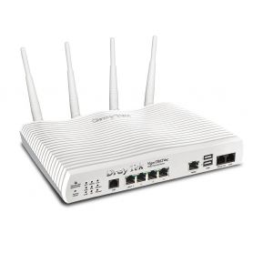 Router Draytek ADSL 2/2+, Switch Gigabit de 4 portas 10/100/1000 Ethernet e porta USB para Impressora (DT-V2765VacA)