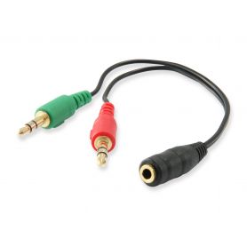 Equip Audio Split Cable, Female x 1 to Male x 2 - 147942