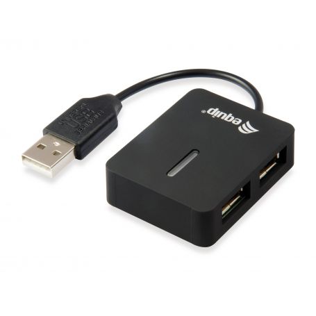 Equip 4 Ports Travel USB Hub - provides your PC or notebook with 4 extra USB 2.0 ports to connect your USB devices  - 128952