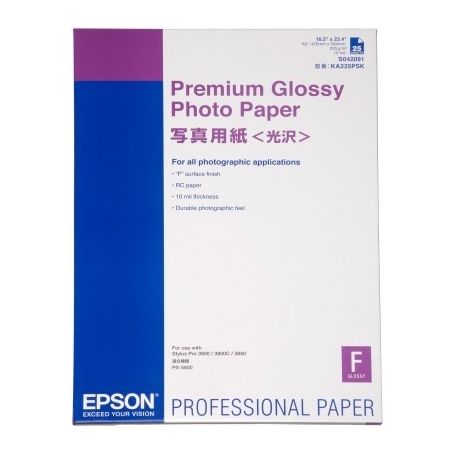 Epson Premium Glossy Photo PAPER A2(420X594mm) (25 Folhas) - C13S042091