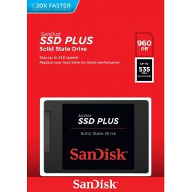 SanDisk SSD PLUS - Unidade de estado sólido - 960 GB - interna - 2.5'' - SATA 6Gb/s -