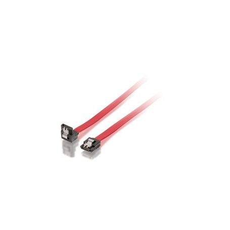 Equip SATA internal flat cable 0,5m com metal latch and angled plug - 111802