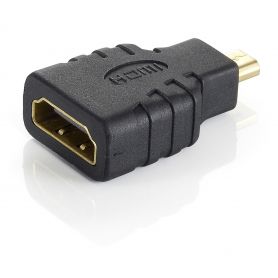 Equip Adaptador MICROHDMI (TYPE D) para HDMI (TYPE A) M/F, BLACK - 118915
