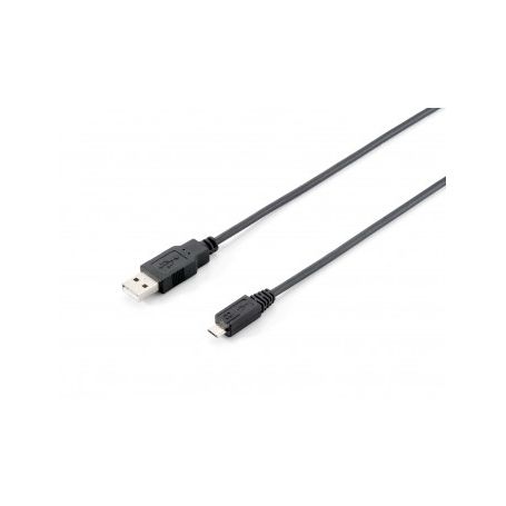 Equip Cabo USB 2.0 Macho Micro B Macho 1.0m, black - 128594