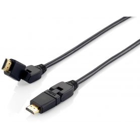 Equip HighSpeed swivel HDMI Cable com Ethernet, black 3,0m, swivel, black - 119363