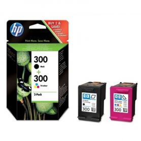 HP 300 Combo-pack Black/Tri-color Ink Cartridges - CN637EE