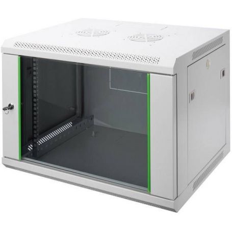 12U wall mounting cabinet, Dynamic Basic 638.40x600x450 mm, color grey (RAL 7035)
