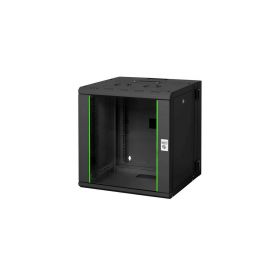 12U wall mounting cabinet, Unique 643x600x450 mm, color black (RAL 9005)