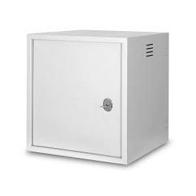 12U wall mounting cabinet, vandal-proof 650x600x600 mm, mechanical lock, grey (RAL 7035) color grey (RAL 7035)