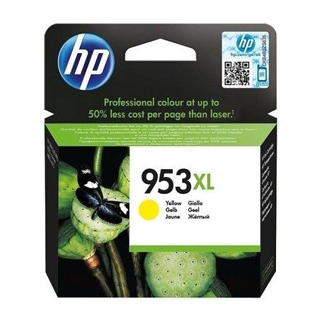 HP 953XL High Yield Yellow Original Ink Cartridge - F6U18AEBGY