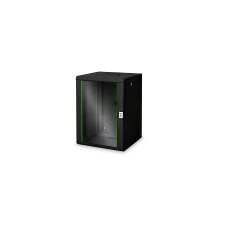 16U wall mounting cabinet, Unique 820x600x450 mm, color black (RAL 9005)