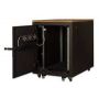 17U SOUNDproof rack, 1000x750x1130 mm wood decor maple, black (RAL 9005) metal parts black (RAL 9005)