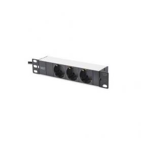 1U Aluminum PDU, 254 mm (10') rack mount rated power. 16A, 4000W, 250VAC 50/60Hz, 3x safety outlet