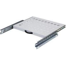 1U extendible shelf for 600 mm depth racks 40x485x368 mm, up to 25 kg, grey (RAL 7035) color grey (RAL 7035)