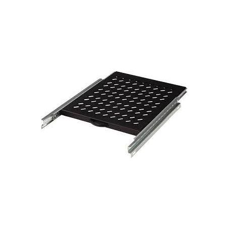 1U extendible shelf for 800 mm depth racks 40x484x568 mm, up to 25 kg, black (RAL 9005) color black (RAL 9005)