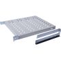 1U fixed shelf for 800 mm depth racks 44x482x500 mm, adjust. 500-700 mm depth, grey color grey (RAL 7035)