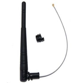 2.4-5.8 GHz Omnidirectional Swivel Antenna with cable and U.fl connector (for indoor use)