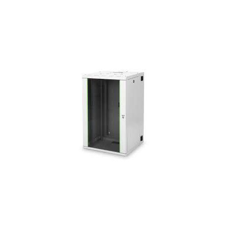 20U wall mounting cabinet, Unique, 998x600x600 mm double sectioned, pivotable, grey (RAL 7035) color grey (RAL 7035)