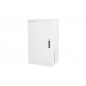 24U wall mounting cabinet, outdoor, IP55 1245x600x450 mm, double wall, grey (RAL 7035) color grey (RAL 7035)