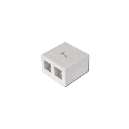 Consolidation-Point Box for 2x Keystone Jacks pure white, 2-port