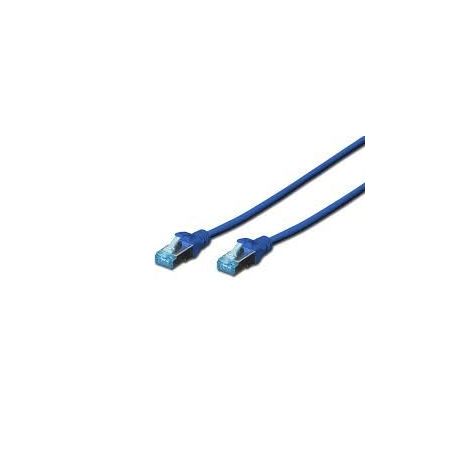 CAT 5e SF-UTP patch cable, PVC AWG 26/7, length 1 m, color blue