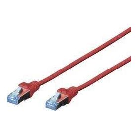 CAT 5e SF-UTP patch cable, PVC AWG 26/7, length 1 m, color red