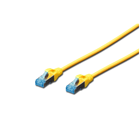 CAT 5e SF-UTP patch cable, PVC AWG 26/7, length 1 m, color yellow