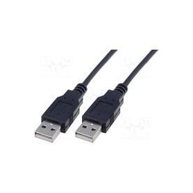 USB connection cable, type A M/M, 3.0m, USB 2.0 compatible, bl