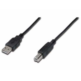 USB 2.0 connection cable, type A - B M/M, 1.0m, USB 2.0 conform, bl