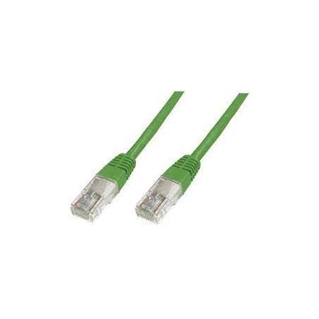 CAT 5e U-UTP patch cable, Cu, PVC AWG 26/7, length 1 m, color green