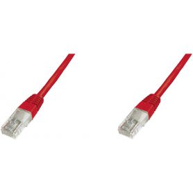 CAT 5e U-UTP patch cable, Cu, PVC AWG 26/7, length 1 m, color red