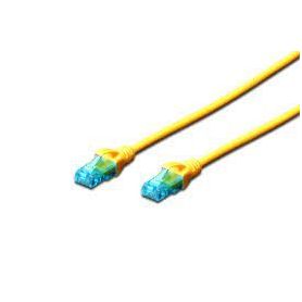 CAT 5e U-UTP patch cable, Cu, PVC AWG 26/7, length 1 m, color yellow
