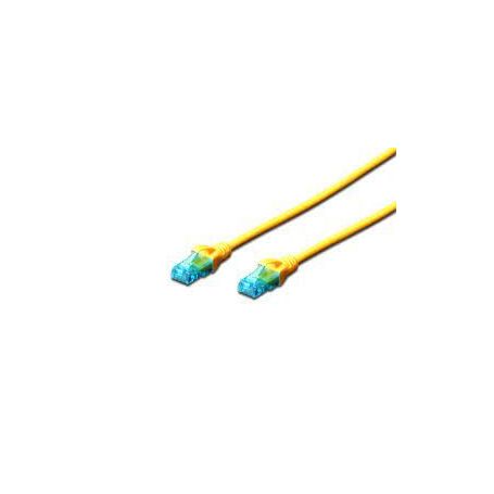 CAT 5e U-UTP patch cable, Cu, PVC AWG 26/7, length 1 m, color yellow