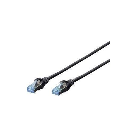 CAT 5e SF-UTP patch cable, Cu, PVC AWG 26/7, length 0.5 m, color black