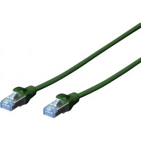 CAT 5e SF-UTP patch cable, Cu, PVC AWG 26/7, length 0.5 m, color green