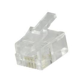 Modular Plug, for flat cable, 6P4C unshielded
