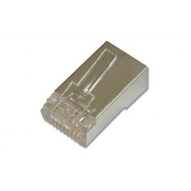CAT 6 Modular Plug, 8P8C, shielded for Round Cable, two-parts plug, package incl. insert load bar