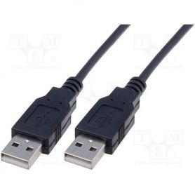 USB connection cable, type A M/M, 1.0m, USB 2.0 compatible, bl